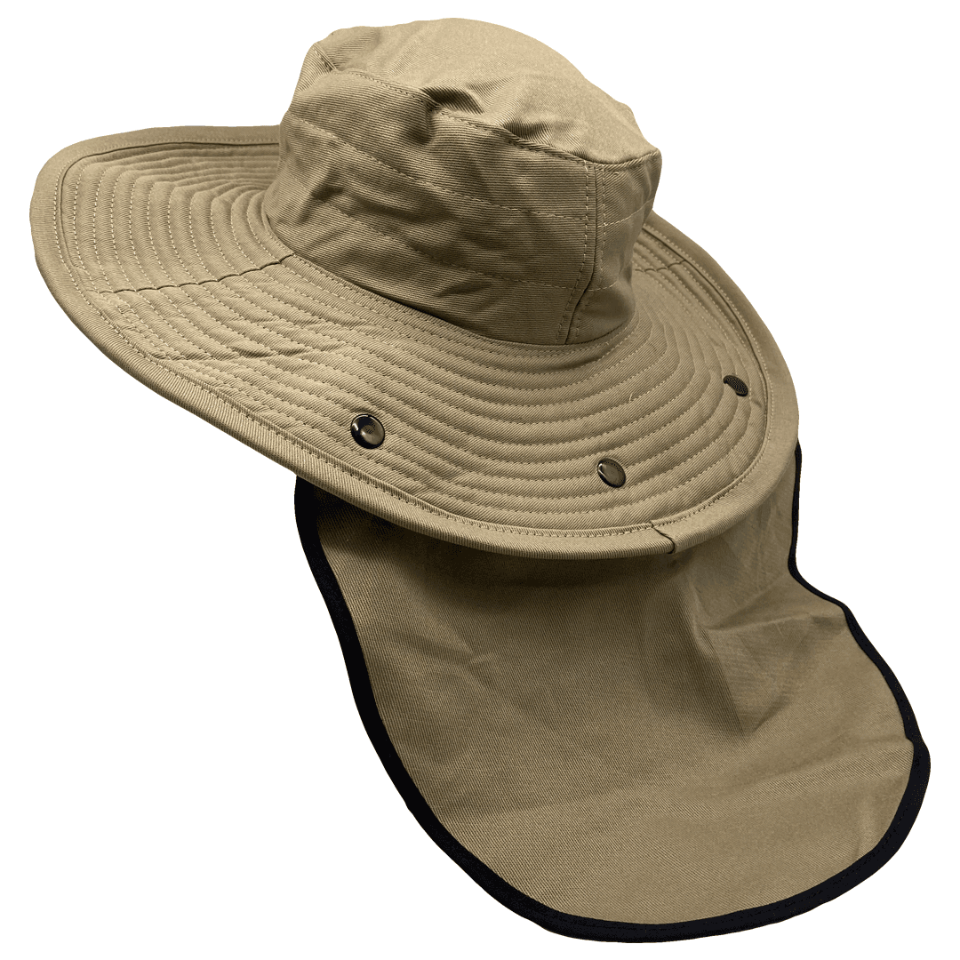 Sombrero Safari de Dril con Solapa Removible - AURATECH | Goldcaps